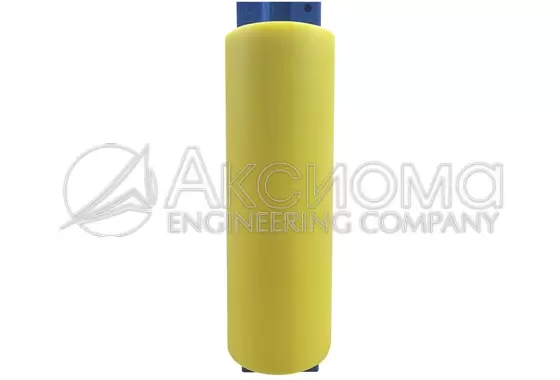 Отбойник для стеллажей пластиковый - демпфер желтый, посадка 80-99 мм.