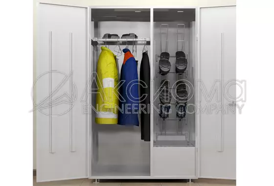Сушильный шкаф для спецодежды СКС на 6 комплектов одежды и обуви.