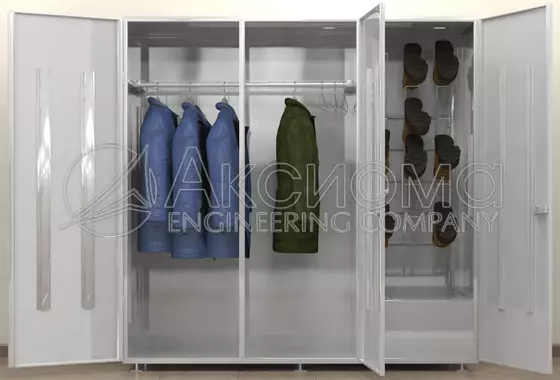 Сушильный шкаф СКС-2 на 8 комплектов одежды и обуви, электрический.